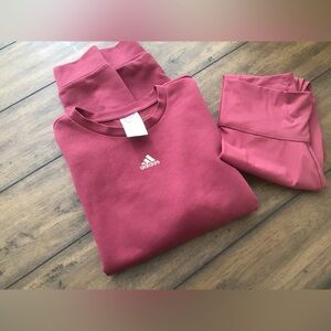 Women's Adidas SET..7/8 High Rise Leggings/long sleeve crew neck sweatshirt